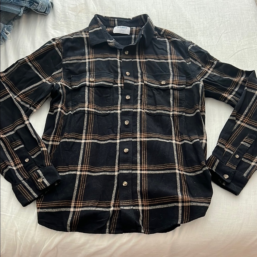 Black Plaid Men's Shirt